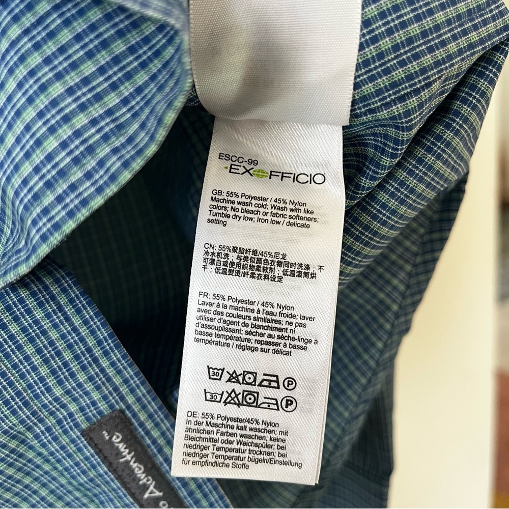 ExOfficio NWT Corsico Check Button Down Shirt NWT - image 5